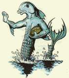 The late-nineties Grunion Merman crest